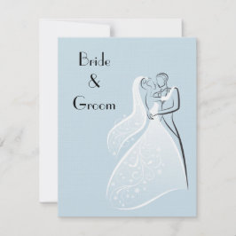 Convite Dançarinos retros azuis do casamento