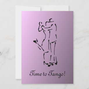 Convite Dançarinos Tango com Slogan Personalizável