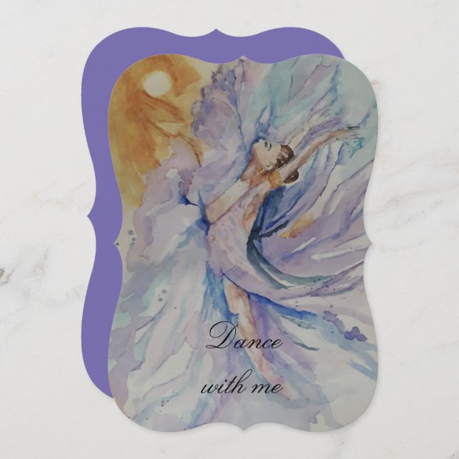 Convite Dance comigo Ballerina (Frente/Verso)