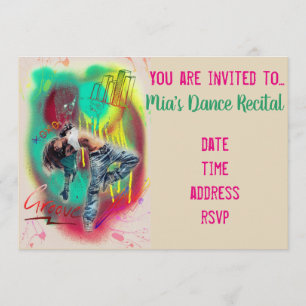 Convite Dance hip hop dança moderna