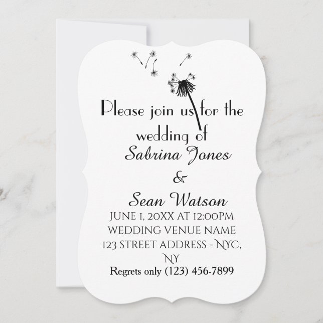 Convite Dandelion (Frente)