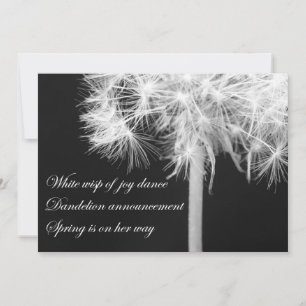 Convite Dandelion Haiku