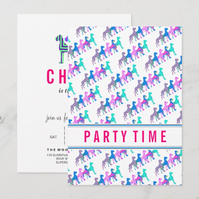 Convite Daneses Grandes Modernos e Legais (Frente/Verso)