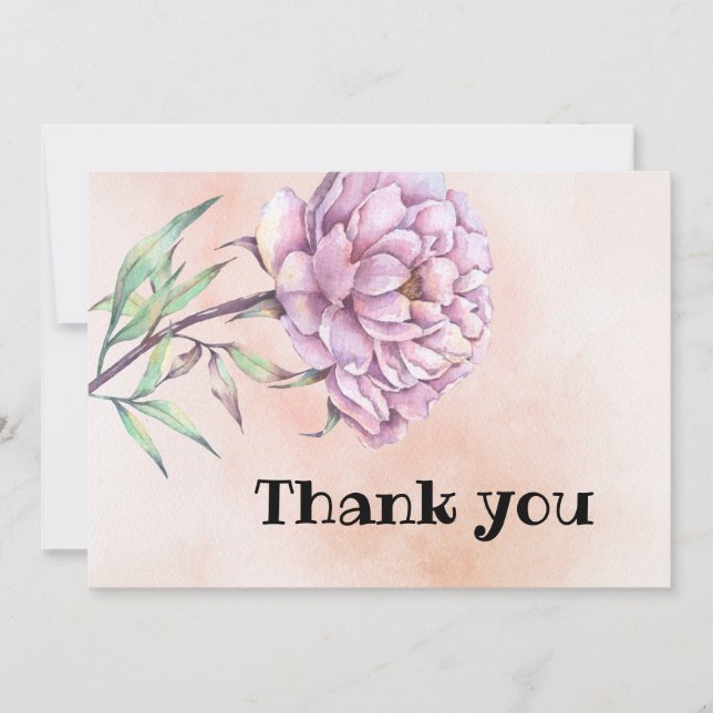 Convite Dankeschön Karte mit Hortensie (Frente)