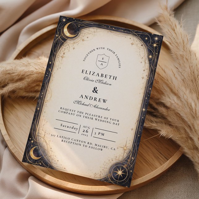 Convite Dark Celestial Wedding (Criador carregado)