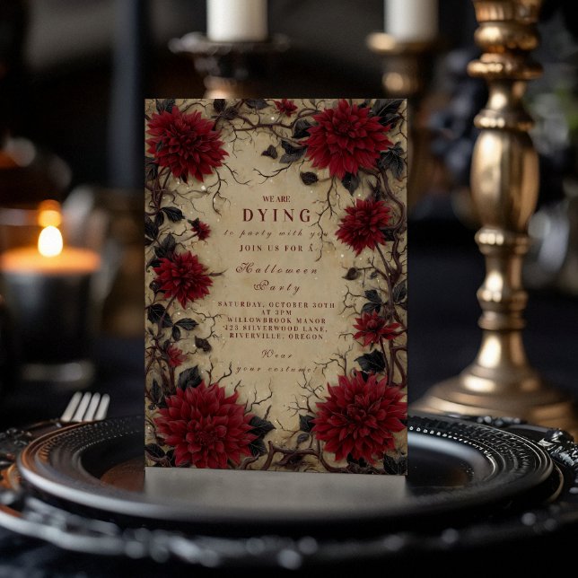 Convite Dark Dahlia Haunted Gathering (Criador carregado)
