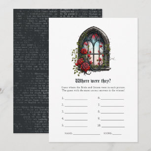 Convite Dark Fantasy Castle Window Gothic Wedding