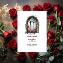 Dark Fantasy Castle Window Gothic Wedding Código Q