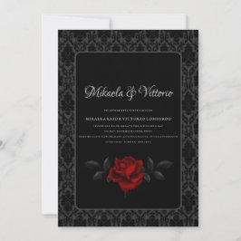 Convite Dark Gothic Rose wedding