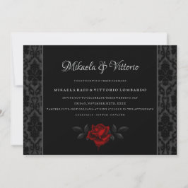 Convite Dark Gothic Rose wedding