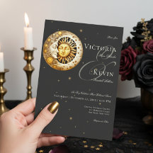Dark Moody Victorian Moon Sun Stars Casamento