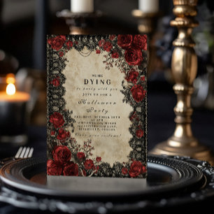 Convite Dark Romance Lace Halloween