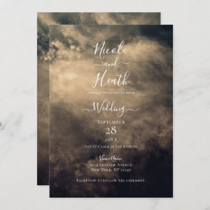 Convite Dark Stormy Sky Wedding