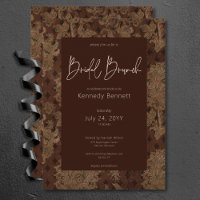 Dark Victorian Burgundy Damask Bridal Brunch