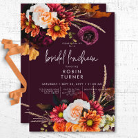 Darset Boho Floral Burgundy Bridal Luncheon