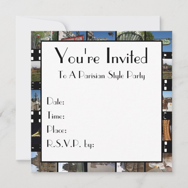 Convite das coleções de Paris (Frente)