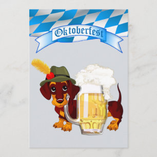 Convite Daschund Oktoberfest