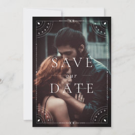 Convite Data de Salvamento da Lua Celestial Escura e Estre