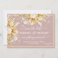 Data de Salvamento do Casamento Floral Romântico P