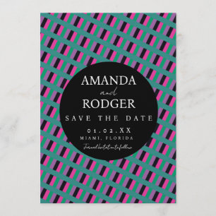 Convite Data Diagonal Salva em Negrito Costurado