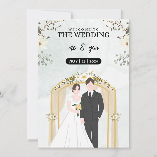 Convite Data do casamento (Frente)