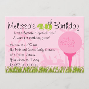 Convite Data do Golf Rosa