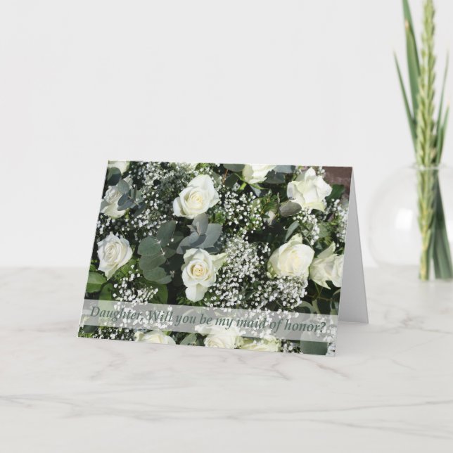 Convite Daughter, Please be my Maid of Honor? (Frente)