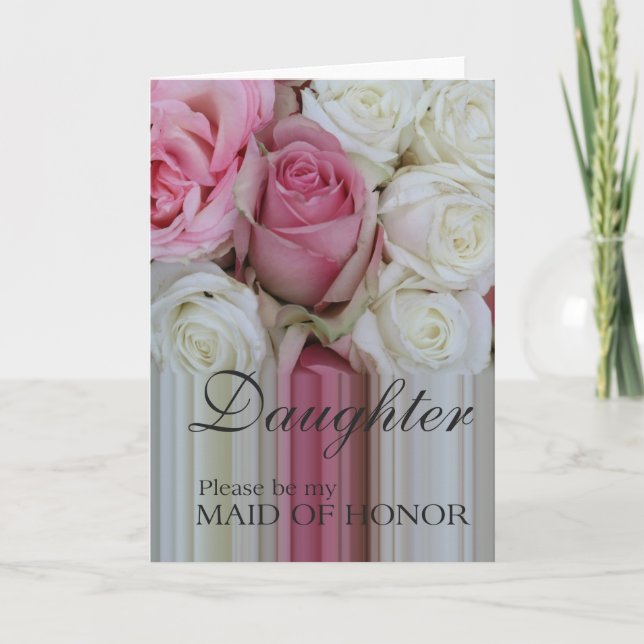 Convite Daughter, Please be my Maid of Honor? (Frente)