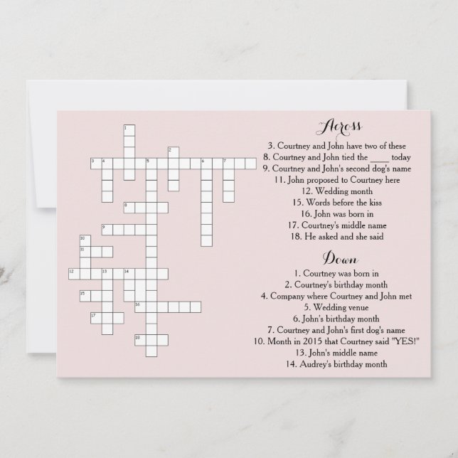 Convite Davis + Harper Menu Card (Frente)