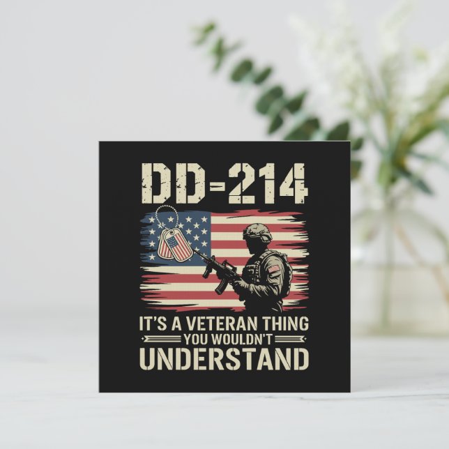 Convite DD-214 É Uma Coisa de Veterano Você Não Entenderia (Em pé/Frente)