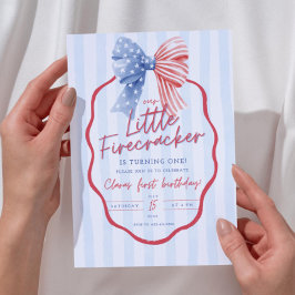 Convite de 1º Aniversário All American Patriótico 