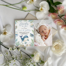 Convite de 1º Aniversário com Foto de Animais Mari