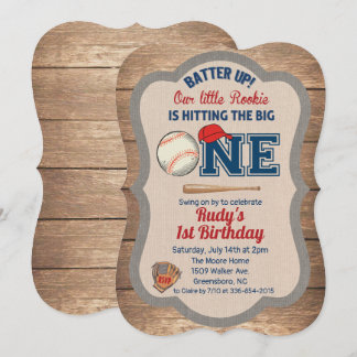 Convite de 1º Aniversário de Beisebol