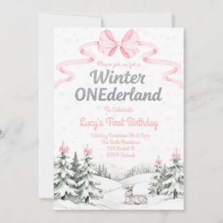 Convite de 1º aniversário de Inverno Onederland