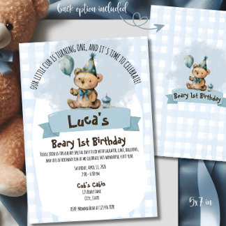 Convite de 1º Aniversário do Beary