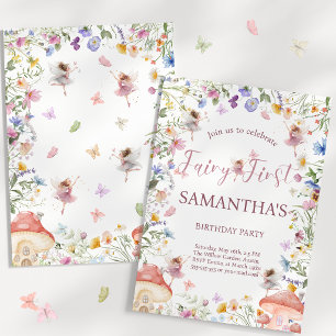Convite de 1º Aniversário do Jardim de Fadas das F