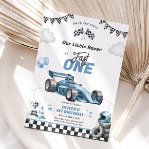 Convite de 1º Aniversário do Menino Carro de Corri