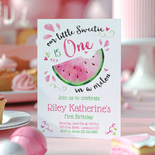 Convite de 1º Aniversário One in a Melon
