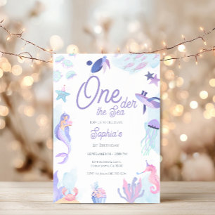 Convite de 1º Aniversário Sob o Mar
