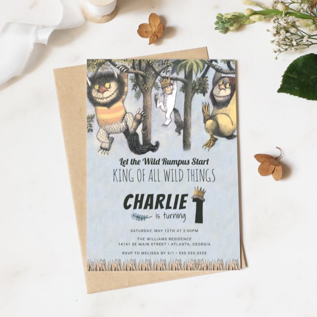 Convite de 1º Aniversário Where the Wild Things Ar (Criador carregado)