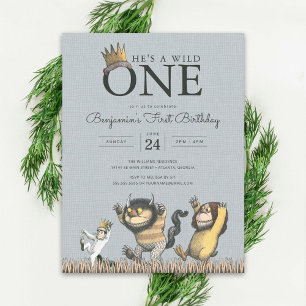 Convite de 1º Aniversário Where the Wild Things Ar