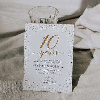 Convite de 10º Aniversário de Casamento - GAC24d