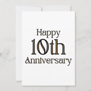 Convite de 10º Aniversário Feliz