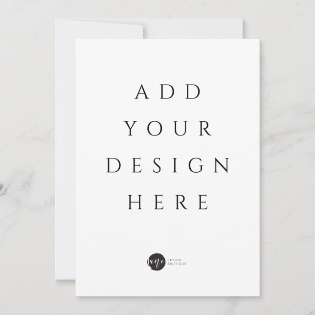 Convite de 13x18 cm / Menu / Cartão Chato (Frente)