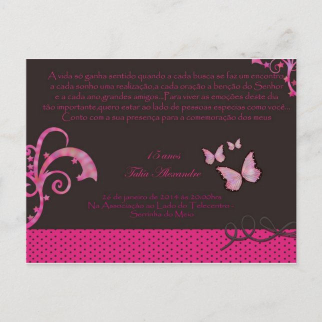 Convite de 15 Anos (Frente)