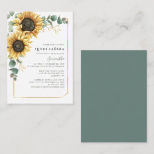 Convite de 15 Anos Sunflower com Orçamento para Fe