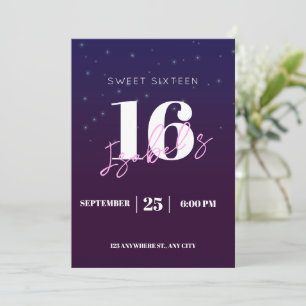 Convite de 16 anos para menina Digital Sweet 16
