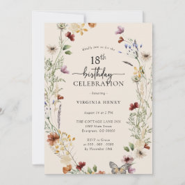 Convite de 18º Aniversário Floral
