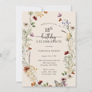 Convite de 18º Aniversário Floral