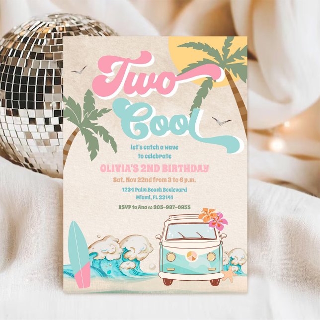 Convite de 2º Aniversário da Praia Tropical (Criador carregado)